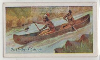 Native American Birch Bark Canoe 85,  Y/o Trade Ad Card