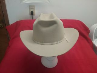1970s - 80s Stetson Range Style Cowboy Hat; 4x Beaver; Light Tan; 7 1/4
