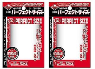 Kmc Perfect Size Card Sleeves Barrier Standard Size 64x89mm 100pcs X 2 Set Japan
