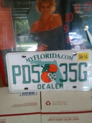 Florida Dealer License Plate 2014 Oranges Myflorida.  Com