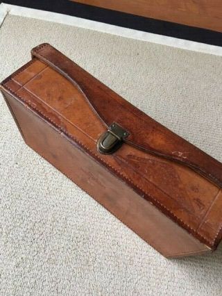 Vintage Hamley Brown Leather Kit Case Pendleton Oregon - - Empty