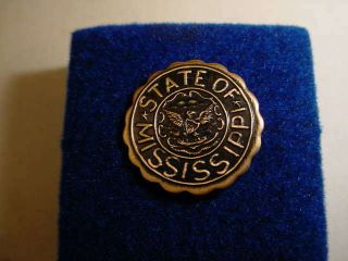 Vintage Mississippi State Seal Lapel/hat Pin S20 Rare