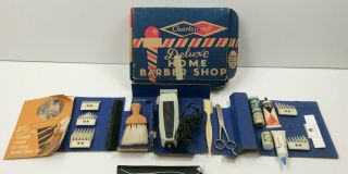 Vintage Charlescraft Deluxe Home Barber Shop Kit Model 132557
