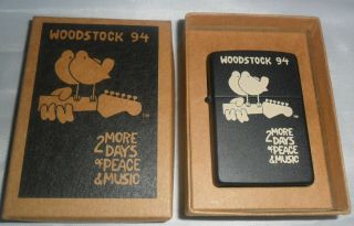Unfired Zippo Woodstock 94 2 More Days Of Peace & Music