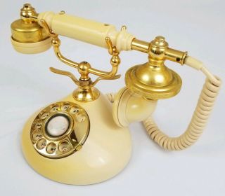 Vintage Rotary Phone Ivory Bakelite Gte Automatic Electric Sweet Talk
