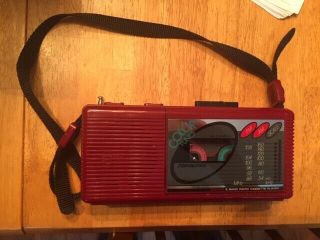 Vintage 1980s Soundesign Color Tunes Am Fm Radio Cassette Player 4603bur W Strap