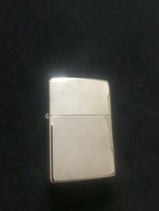 Zippo Lighter Polished Chrome Pre Owned 2002