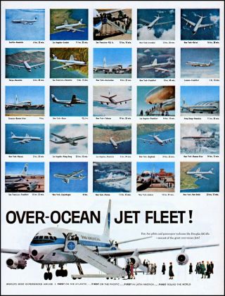 1960 Pan Am Dc - 8 Jets Airline Passengers 26 Photos Retro Photo Print Ad Adl74