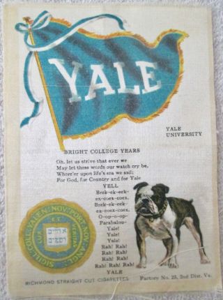 Tobacco Silk S23 Yale University Circa 1910