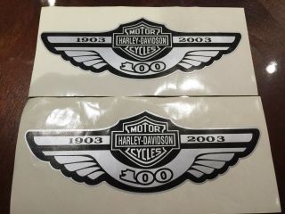 Harley Davidson 100th Anniversary Tank Decal Badge Emblem