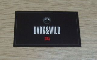BTS Bangtan Boys 1st Album Dark & Wild SuGa Photo Card Official 2