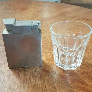 Vintage large Gamma lift arm table lighter with inscription dated 1955 3