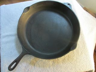 Vintage Large Cast Iron Pan Skillet No.  14,  Made In Usa 15 " Inch Cookware