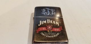 Zippo Cigarette Lighter Jim Beam 200th Anniversary In Order Flint