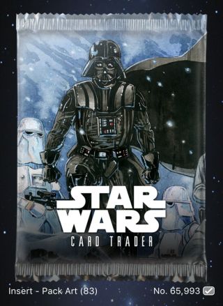 Star Wars Card Trader: Rare TIER A Pack Art - Hoth CTI - Darth Vader - 83cc 2