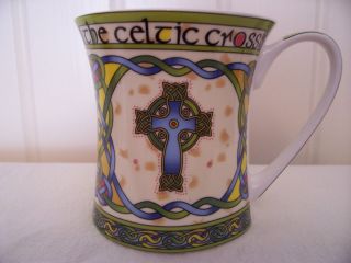 The Celtic Cross From Clara Irish Weave,  Bone China Tea Cup Or Mug