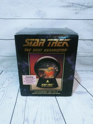 Star Trek U.  S.  S.  Enterprise Ncc 1701 - D Lighted Musical Star Globe Halodome