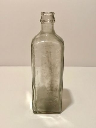Vintage Kar Brak Embalming Fluid Bottle K C Co Wellsboro Pa Funeral Home Poison