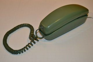 Vtg Bell System Western Electric Avocado Green Rotary Dial Telephone Trimline