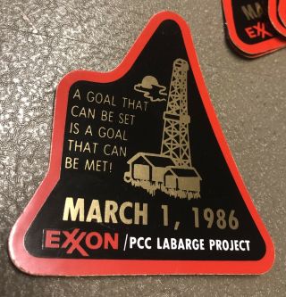 14] Vintage 1986 Exxon Oil Labarge Wy Project Carbon Capture Plant Decal Sticker
