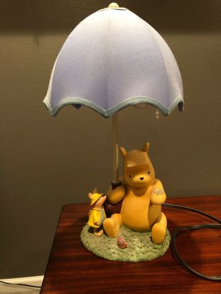 Disney Winnie The Pooh Just Begun Lamp Umbrella Raindrop Piglet Blue