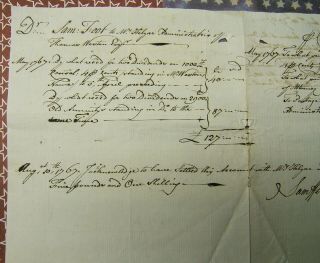 Vintage Early American Colony 1767 Invoice Bill Letter Dr Sam Foot Thomas Weston