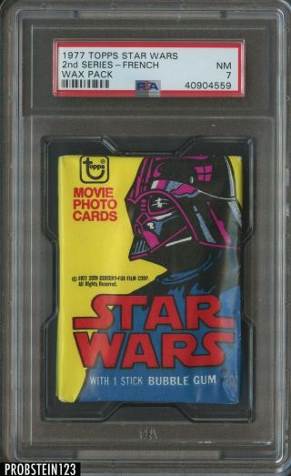 1977 Topps French Star Wars Wax Pack 2nd Series Psa 7 Nm