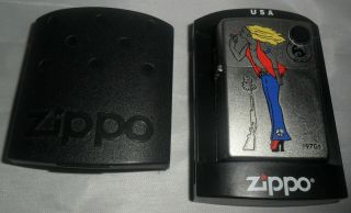 Unfired Zippo Lighter,  Dated 2013 Windy Girl 1970s