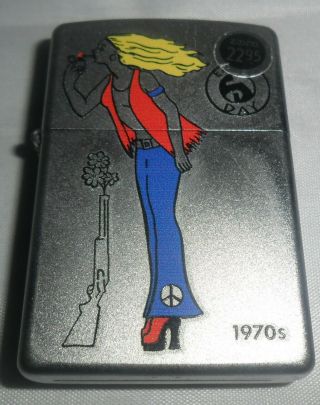 Unfired Zippo Lighter,  Dated 2013 Windy Girl 1970s 2