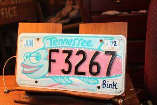 1999 Tennessee Arts Commision Silly Fish Specialty License Plate Norris Hall