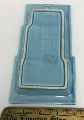 Chicago Sears Tower Aqua Blue Retro Mid Century Art Deco Ceramic Ashtray Dish 4