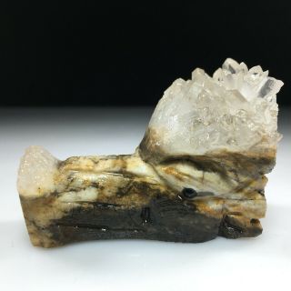 106g Natural Quartz Crystal Cluster Mineral Specimens,  Hand - Carved,  Dragon
