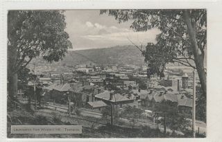 Vintage Postcard Launceston From Windmill Hill Tasmania 1900s