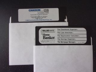 Commodore 128 Tutorial & Home Banker By Valueware For 64 & 128 - 5.  25 Disks