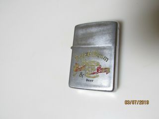 Zippo Lighter Vintage Rare Fyfe & Drum Beer Advertisement