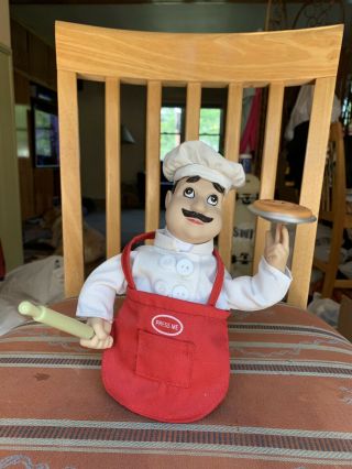 Pizza Pie Man Battery Operated Dancing Singing Pie Spinning Pizza Man Very Rare 3