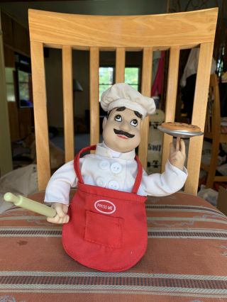 Pizza Pie Man Battery Operated Dancing Singing Pie Spinning Pizza Man Very Rare 4