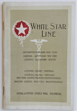 White Star Line - R.  M.  S.  Baltic Passenger List,  1922