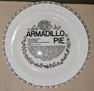 Vintage Armaillo Pie Plate