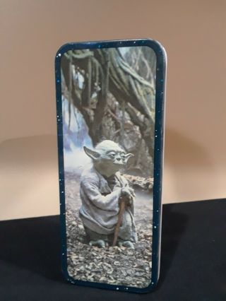 Vintage Star Wars The Empire Strikes Back Yoda Metal Pencil Case 1980