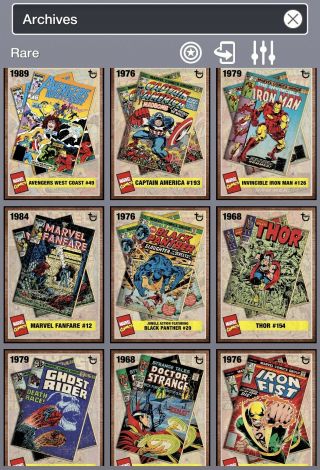 Archives All 9 Marvel Collect By Topps Digital Cards Iron Man Panther Fanfare