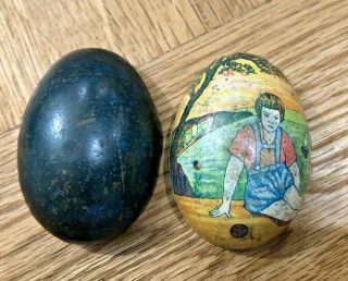 Vintage Tin Easter Egg - Germany - Lithograph - Candy Tin Box