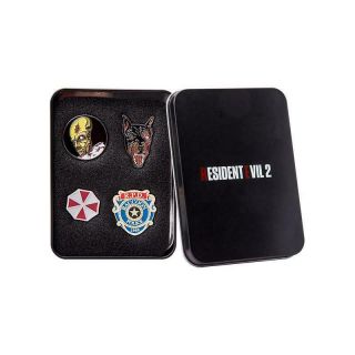 Official Resident Evil 2 Limited Edition Collectors Pin Badge Set Zombie Dog Rpd
