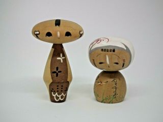 Japanese Traditional Kokeshi Small Dolls 2 " And 3 " F/s Tracking