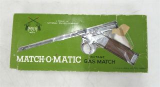 Vintage Match - O - Matic Butane Gas Match Lighter R - 1666 Iob