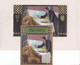 2 Old Cigar Box Label,  Kenners,
