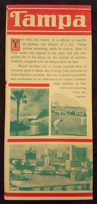 Vintage Tampa,  Florida Illustrated Travel Brochure - Gasparilla Carnival - Con