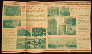 Vintage Tampa,  Florida Illustrated Travel Brochure - Gasparilla Carnival - CON 2