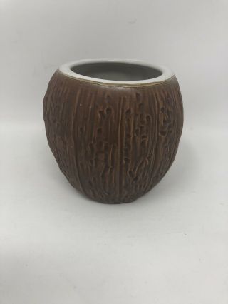 Vintage Orchids Of Hawaii Tiki Coconut Mug Ceramic Barware Japan R - 13a