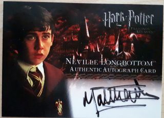 Top Harry Potter Artbox Card - Matthew Lewis As Neville Longbottom Autograph Rar